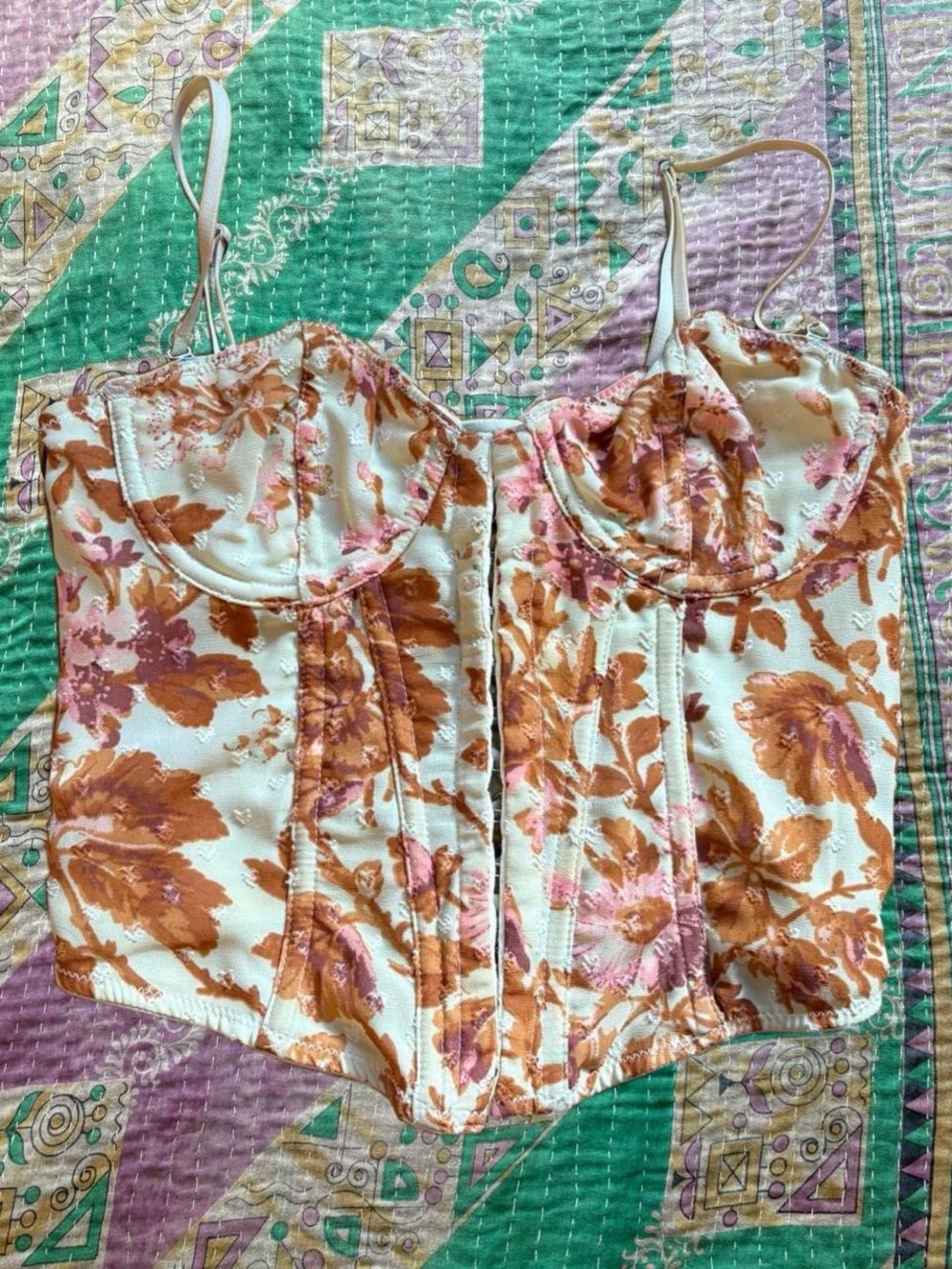 Floral corset top